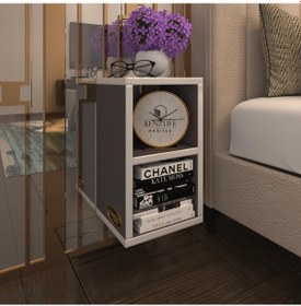 Resim Kenzlife komodin lothario gri komidin 42*20*19 duvara monte askı aparatlı (mng) 