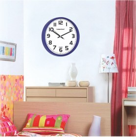 Resim Mavi Çerçeve Okunaklı Okul Karakol Ev Ofis Işyeri Duvar Saati Mavi 