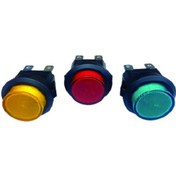 Resim Buton Plastik 22mm 12v 4p Kırmızı 