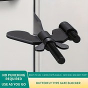 Resim Taşınabilir Kalınlaştırılmış Metal Kapı Durdurucu - Delme Gerektirmeyen Kelebek Kapı Engelleyici, Ev, Otel ve Kiralık Konutlar için Hırsızlık Önleyici Kapı Kilidi, Vidalı Kadın Güvenliği Kilit Takozu, Modern Güvenlik, Yüksek Kalite Blokör, Otel Güvenliği 