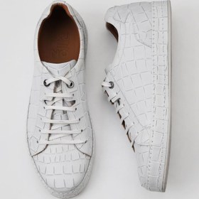 Resim Bueno Shoes Beyaz Kroko Deri Erkek Spor Ayakkabı 09ma118 