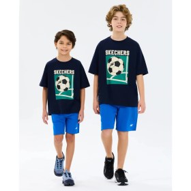 Resim Skechers B Graphic Tee Oversize T-Shirt Büyük Erkek Çocuk Lacivert SK2610079-3601 