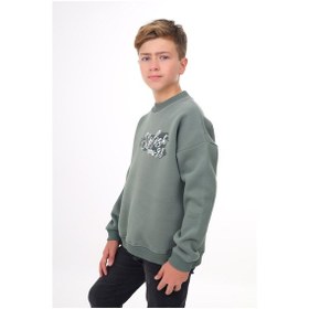 Resim Toontoy Erkek Çocuk Baskılı Sweatshirt Yeşil 
