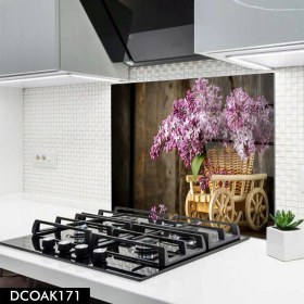 Resim Olinpa Cam Ocak Arkası Koruyucu | Çiçek Desenli 