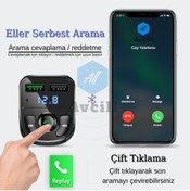 Resim All Avcill Type-c Araç Fm Transmitter Oto Teyp Bluetooth Araç Kiti Usb Mp3 Sd Kart Oto Müzik Çalar Teyp 