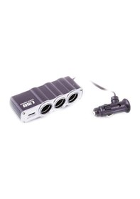 Resim Oto Çakmaklık Çoklayıcı 3'lü Çakmak Soketi 1 Usb Girişi Ont128 