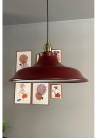 Resim Bergo Vişne Çürüğü Lale Başlık Avize Salon Oturma Odası Yatak Odası Sarkıt Modeli Bordo 