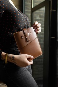 Resim DK LEATHER İpad Air 5 (5. Nesil) 10.9" Uyumlu Deri ve Keçe Cepli Koruyucu Tablet Kılıfı Çantası 