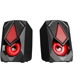 Resim Rampage Rms-g19 2.0 5 Watt Led Işıklı Siyah Multimedia Speaker 
