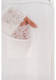 Resim Mecit Pijama Mecit 6331 Ekru Sabahlıklı Lohusa Gecelik Takım 