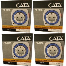 Resim Cata CT-9180 3680W 16 Amper Mekanik Zaman Saati (4 Adet) 