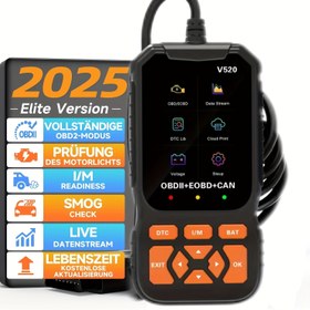 Resim V520 Profesyonel OBD2 Tarayıcı - Motor Hatası Kontrolü, Canlı Veri, Donmuş Kurgu ve I/M Hazır Durumu - Tüm Otomobiller, Kamyonlar, SUV'larla Uyumlu (1996+) - Harici Güç Gerektirmez, Kompakt Tasarım, DIY & Mekanikler için, Kullanıcı Dostu Arayüz, Sağlam Performans, Araç Teşhis Aleti, Araba Tutkunları İçin 
