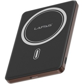 Resim Lapas Lp-pw003 Ultra İnce Hızlı Şarj Özellikli Wireless Powerbank 5000mah 15w Gold 