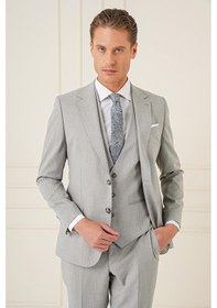 Resim Efor Tk 902 Slim Fit Gri Klasik Takım Elbise Gri 