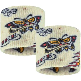 Resim Dri-Fit Swoosh Classic 2Pk Printed Unisex Bej Antrenman Bileklik N.101.2408.266.OS 