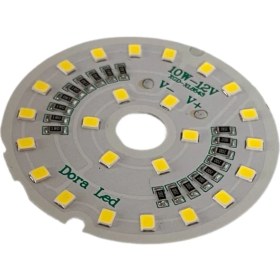 Resim Dora Led 12Volt 10Watt Smd 2835 Ledli Led Modül Beyaz 10mm Delik Çaplı 12V 10W Avize Ledi 56mm 