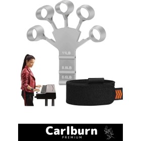 Resim Carlburn Spor Kas Parmak El Bilek Kol Güçlendirici Geliştirici Silikon Gri Örümcek Lastik 
