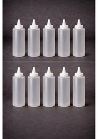 Resim Sosluk Sıkma Şişesi 10 Adet 250 Ml Bpa Free Yağ, Sos Şişesi Endüstriyel Kullanım Şeffaf 