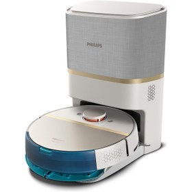 Resim Philips Islak ve Kuru İstasyonlu Otomatik boşaltma istasyonlu, Beyaz robot süpürge +1 YIL EK GARANTİ 