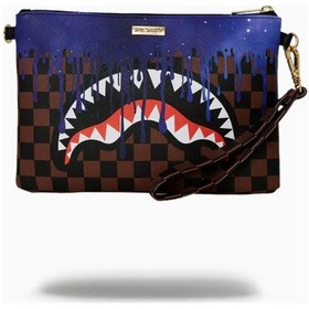 Resim Nan Lost In Space Drip Crossover Clutch, Unisex Lüks Deri El Çantası, Sınırlı Sayıda Kahverengi 