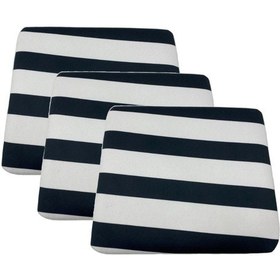 Resim Knsz sırt minderi 3 lü mazlum tuan kumaş cırtlı tel sandalyesi sırtı için 