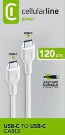 Resim Usb-C TO Usb-C Kablo Beyaz 1.2m USBDATACUSBC-CW 