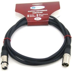 Resim İmece Mmc3 Bk Mikrofon Kablosu 3 Metre Siyah 