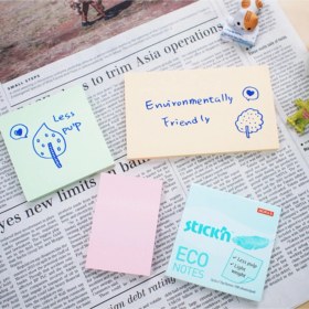 Resim Stickn 76x76mm Eco Notes Yapışkanlı Not Kağıdı Pastel Mavi 100 Yaprak 12 Paket 21747 