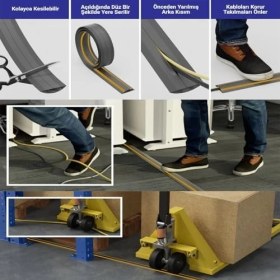 Resim Renklimestore Esnek Kablo Kanalı Şeritli GRI/GT-KK09 