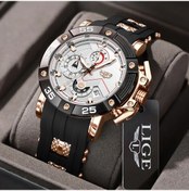 Resim Fochsia Lıge Lüks Koleksiyon Rose White Kadın Erkek Gündüz Gece Görüşlü Tarihli Spor Kuvars Saati Diğer 