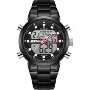 Resim Hanyang Siyah Lıge Üst Marka Lüks Erkek Saat Paslanmaz Çelik Su Geçirmez Çift Ekran Kuvars Adam Saatler Spor Aydınlık Erkekler Relogio Masculino (Yurt Dışından) 