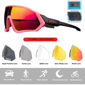 Resim Schulzz Kapvoe Blizzard Değişebilir 5 Lens Mtb Polarize Bisiklet Spor Dağ Kayak Gözlüğü 