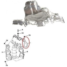Resim Fkoto Focus C-max Turbo Isı Kalkanı Üst 1.6 Dizel 1723.t3 