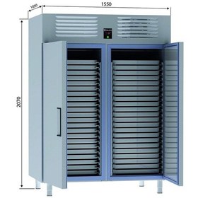 Resim Dik Tip Patisserie Buzdolabı - 2 Kapılı - 60x80 Cm Tepsi Kapasiteli 