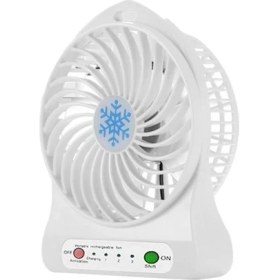 Resim Keluofu USB Şarjlı Masaüstü LED Fan - Beyaz (Yurt Dışından) 