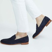 Resim Tamer Tanca Erkek Hakiki Deri Lacivert Süet Loafer Ayakkabı 183 27305 Erk Ayk Sk23/24 Lacı Suet Lacivert 