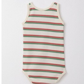 Resim Breeze Erkek Bebek Çıtçıtlı Atlet Zıbın Body Renkli Çizgili 9 Ay-3 Yaş, Krem Krem 