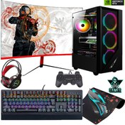 Resim GAMELİNE ELS03 RYZEN 5 5500 32GB DDR4 500GB SSD RTX3050 8GB 24" CURVED OYUNCU MASAÜSTÜ BİLGİSAYAR 