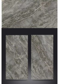 Resim 10 Adet 60x30 Gri Mermer Desenli Kendinden Yapışkanlı Duvar Paneli 