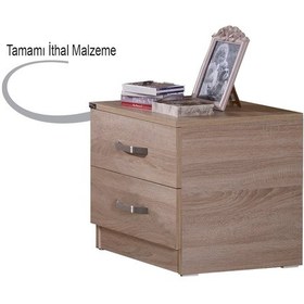 Resim Pasific Home Milas 2 Çekmeceli Komodin Meşe 