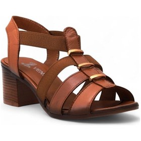 Resim Venüs 1857227 Hakiki Deri Kadın Sandalet Taba 