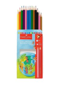 Resim Faber Multicolor 12+2 Renk Kuru Boya Kalemi Cow 5088000004 12 Renk 