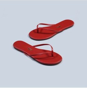 Resim Tkees Kadın Klasik Günlük Parmak Arası Terlik Kırmızı 