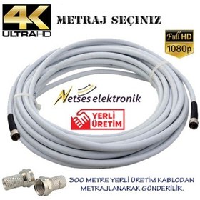 Resim 4K Anten Uydu Kablo Çanak Anten Kablosu 5 M 