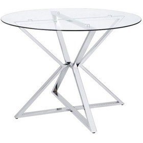 Resim Rosi Paslanmaz Metal Yemek Masası 