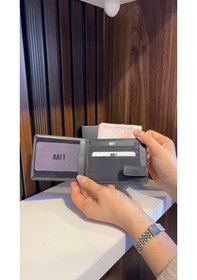Resim Mft Leather Hakiki Deri Mıknatıslı Kartlık Mona 1103 Antrasit 