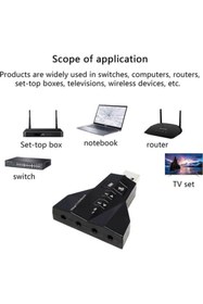 Resim Platoon Wozlo 7.1 USB Ses Kartı USB Sound Kart Virtual 3D Çevirici 