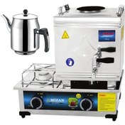Resim Mizan 15 Lik Tüplü 10 Litre 1 Demlikli Çay Kazanı Demlik Hediyeli 