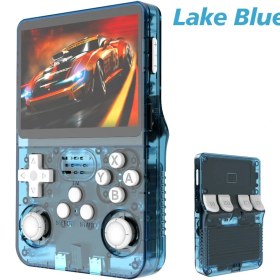 Resim R36S Retro El Oyun Konsolu – 3,5" IPS Ekranlı, 15.000+ Oyun Yüklü, Taşınabilir Cihaz - Mavi 