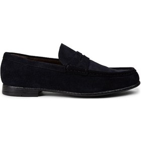 Resim Deery Hakiki Süet Lacivert Erkek Loafer Ayakkabı - 01510mlcvc06 Lacivert 